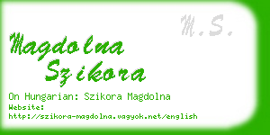 magdolna szikora business card